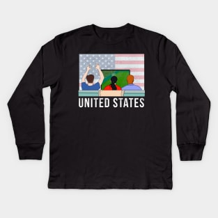 United States Fans Kids Long Sleeve T-Shirt